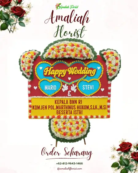 Papan Bunga Pernikahan Sapulante